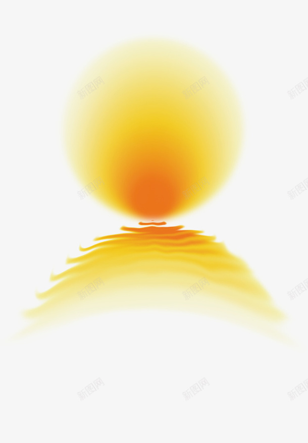 水波纹落日倒影png免抠素材_新图网 https://ixintu.com 太阳 水纹 落日 落日倒影