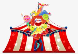 愚人节创意设计卡通创意气球小丑愚人节狂欢高清图片
