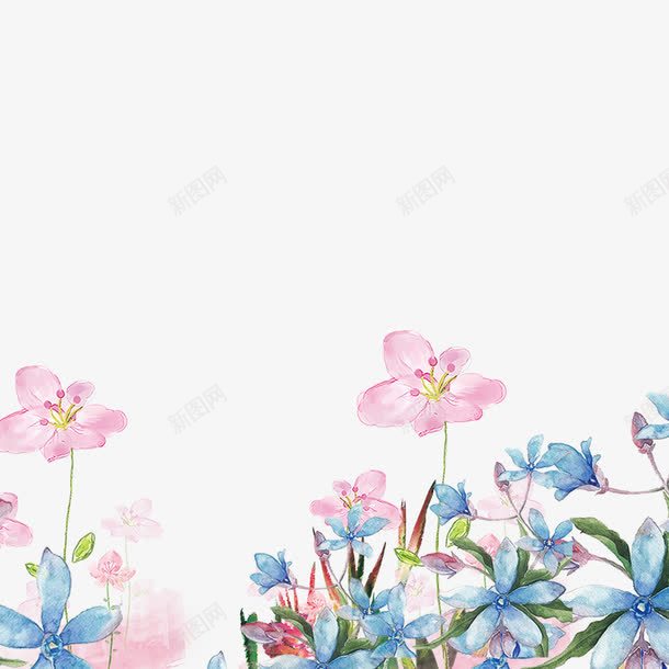 花卉植物装饰边框png免抠素材_新图网 https://ixintu.com 主图装饰 小清新 教师节装饰边框 植物 紫色 花卉 首页装饰