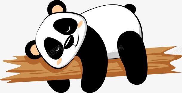 呆萌黑色熊猫png免抠素材_新图网 https://ixintu.com 享受 可爱熊猫 呆萌熊猫 笑脸 趴着 黑白熊猫