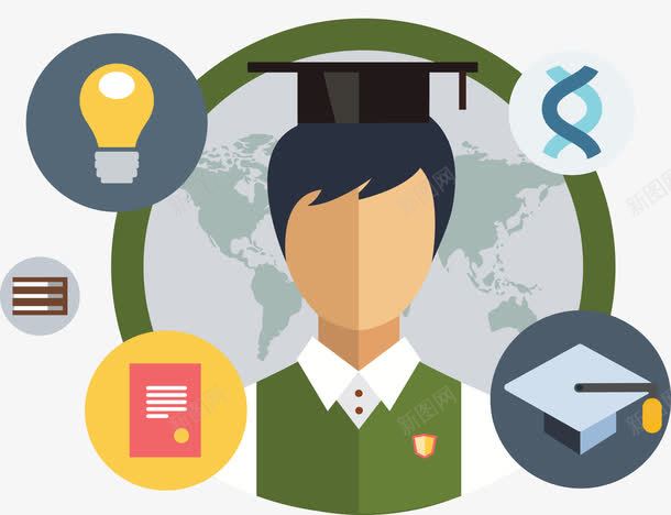 教育学位获得流程png免抠素材_新图网 https://ixintu.com ppt插图 分类信息 扁平创意图 结构组合