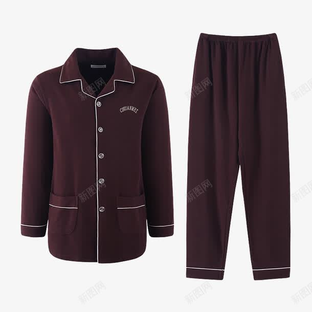 长袖纯棉休闲韩版家居服png免抠素材_新图网 https://ixintu.com 产品实物 全棉睡衣套装 咖啡色睡衣 女装 女装家居服 秋季情侣睡衣 长袖纯棉休闲韩版家居服