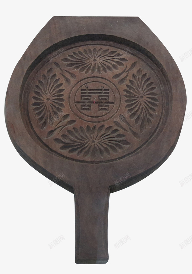 双喜字木刻月饼模具png免抠素材_新图网 https://ixintu.com 传世的 双喜字 圆形喜字 手工 文化艺术 月饼模具 木刻