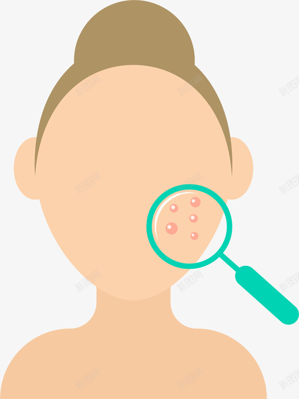 痘印去除整形手术矢量图图标ai_新图网 https://ixintu.com 卡通整形 扁平风格 整容手术 整形 整形手术图标 痘印去除 矢量图