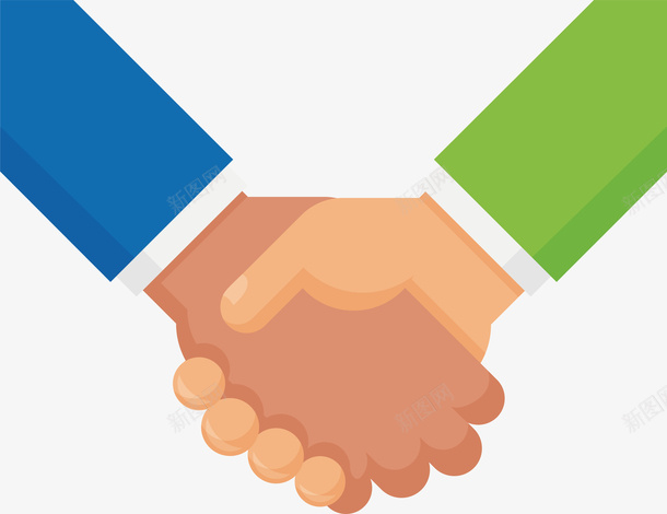 卡通商务合作握手矢量图ai免抠素材_新图网 https://ixintu.com 交流 信任 卡通商务握手矢量卡通 合作握手 商业 商务 帮助 帮扶 扶持 握手 设计 矢量图