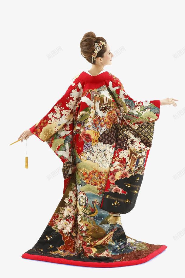 和服png免抠素材_新图网 https://ixintu.com 丝绸 日本 红色