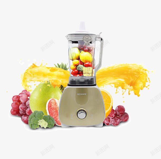 全能料理破壁机png免抠素材_新图网 https://ixintu.com 产品实物 料理机 果汁 水果 破壁机 蔬菜