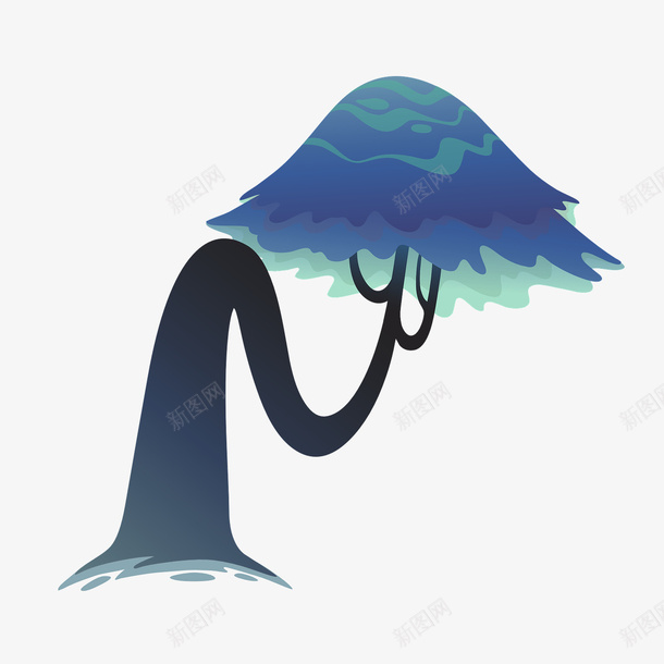 文艺内涵企业文化装饰PPTpng免抠素材_新图网 https://ixintu.com 创意树叶设计 卡通装饰 封面设计 小清新插画 广告设计 弯曲的树木 海报设计