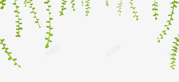 绿色手绘枝条春天png免抠素材_新图网 https://ixintu.com 春天 枝条 绿色