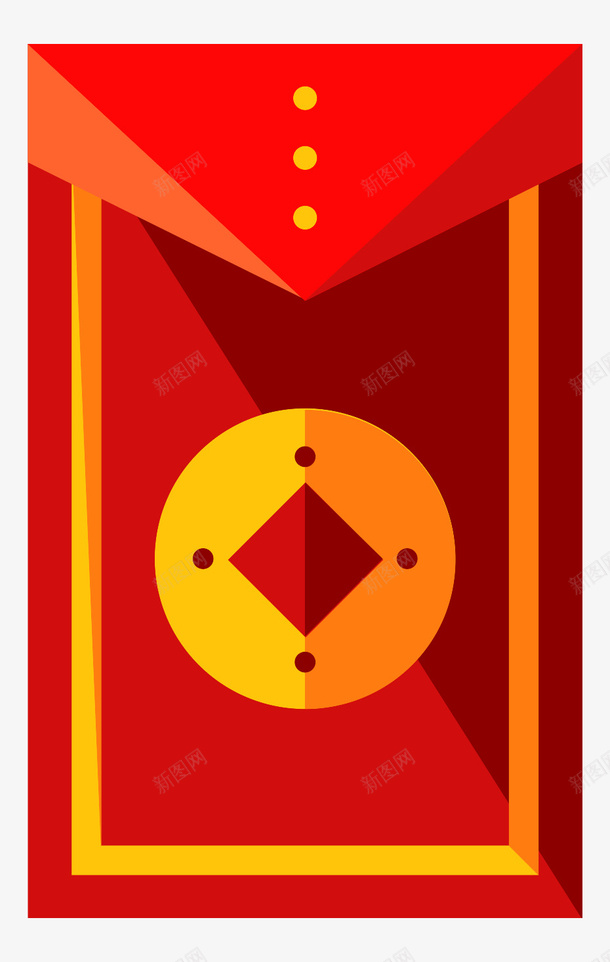 红色中国风春节红包图标png_新图网 https://ixintu.com icon 中国风 中国风ico 中国风icon 古风 喜庆 春节 红包 红色