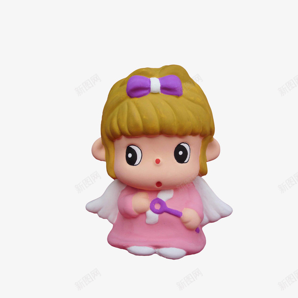 石膏彩绘可爱小天使png免抠素材_新图网 https://ixintu.com 可爱小天使 吃惊表情 摆件饰品 石膏彩绘