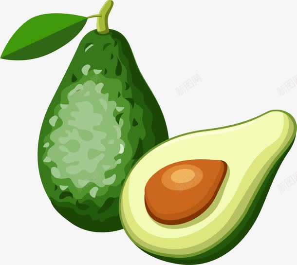 卡通牛油果图案png免抠素材_新图网 https://ixintu.com 免抠PNG 半个牛油果 手绘 手绘牛油果 水果 牛油果 牛油果切面 牛油果图 绿色 绿色牛油果