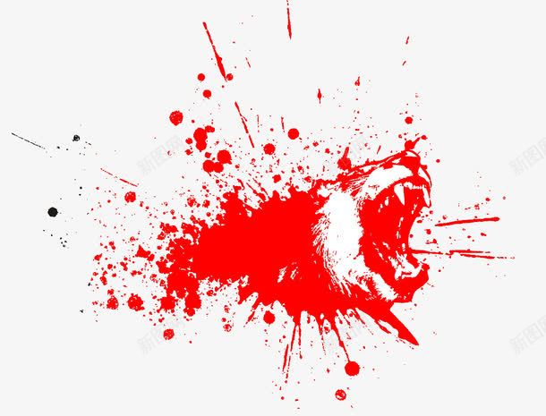 喷绘猛虎png免抠素材_新图网 https://ixintu.com 中国风 保护动物 动物 动物园宣传 墙体喷绘 海报 猛虎下山