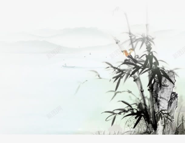 水墨山水png免抠素材_新图网 https://ixintu.com 中国风 中国风水墨 中国风素材 墨迹 毛笔 水墨 水墨画 水墨风