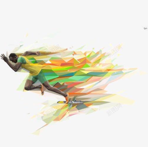 奔跑中的运动员png免抠素材_新图网 https://ixintu.com 人物 体育 奔跑 奥运 彩色 赛跑 跑步 运动 运动员