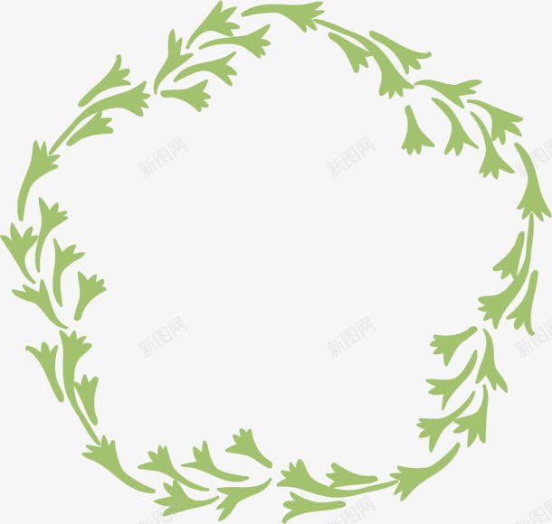 花环花边手绘边框png免抠素材_新图网 https://ixintu.com 园艺 图案 手绘 春天 植物 精美 素材 线稿 绿叶 绿植 花环 花边 装饰 设计 边框 陪衬