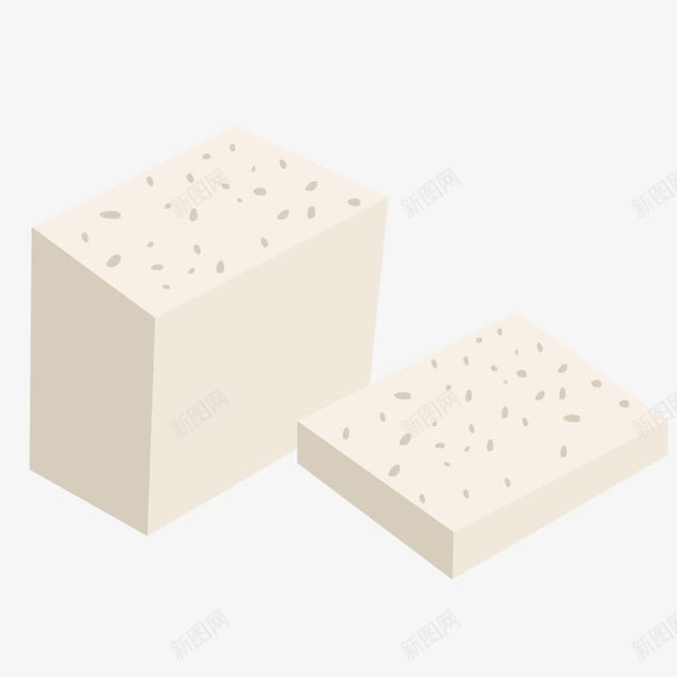 白色豆腐png免抠素材_新图网 https://ixintu.com 形状 手绘模型 美食 菜类 食物