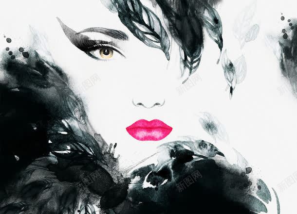 水彩手绘时尚美女png免抠素材_新图网 https://ixintu.com 外国美女 女人 手绘 手绘女性 手绘模特 水彩画 水粉 美妆素材