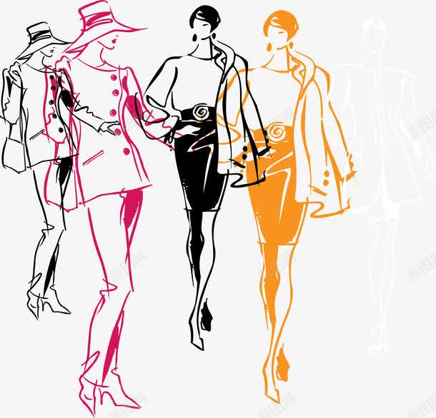 线描美女时尚杂志封面背景矢量图eps免抠素材_新图网 https://ixintu.com 免抠美女 封面素材 时尚美女 杂志封面 线描美女 矢量图