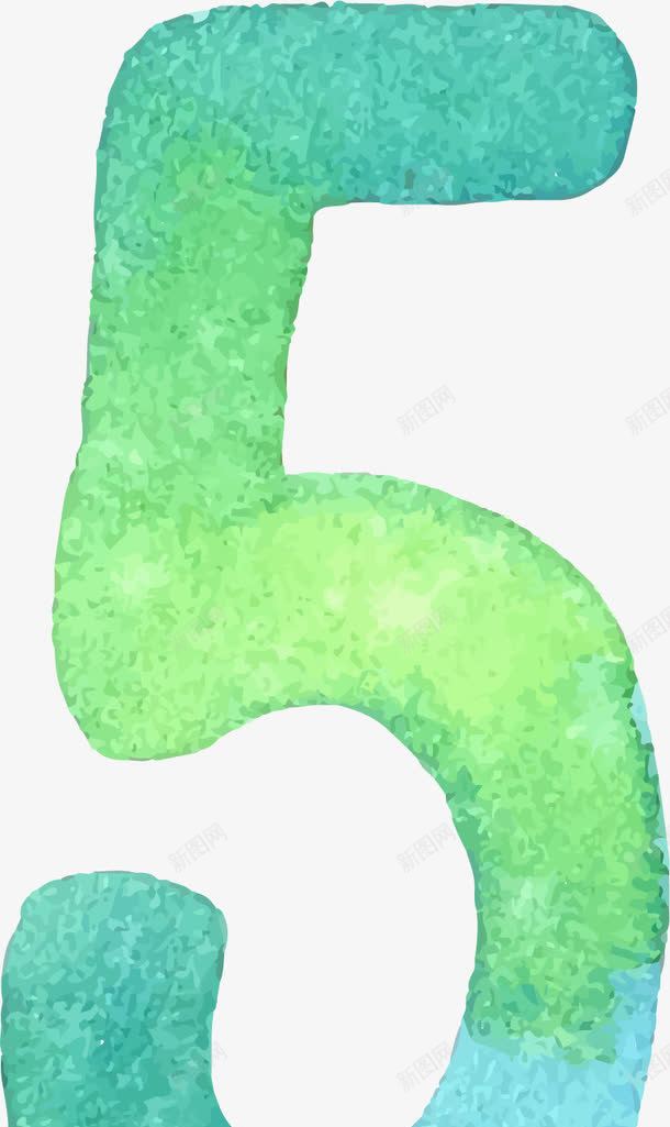 水彩数字5png免抠素材_新图网 https://ixintu.com 水彩数字矢量下载水彩阿拉伯数字矢量图AI格式