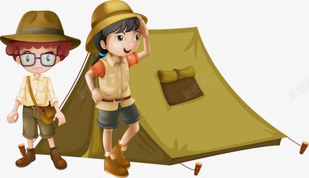 手绘帐篷png免抠素材_新图网 https://ixintu.com 夏令营 帐篷 手绘 简单帐篷 野营 露营