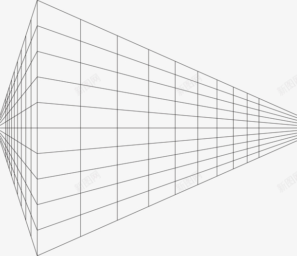 格网和线条透视图png免抠素材_新图网 https://ixintu.com 格网 科技背景 线条 背景线条 迷幻 透视