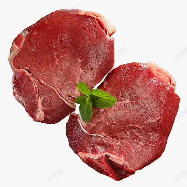 美味牛排png免抠素材_新图网 https://ixintu.com 冷鲜肉 牛排 牛肉 美食 肉类 薄荷叶 鲜肉