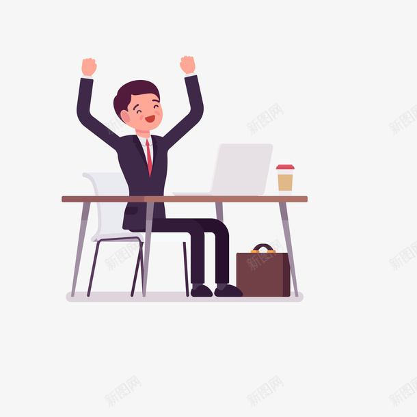 卡通人物办公矢量图ai免抠素材_新图网 https://ixintu.com 下班 下班打卡 休息 休闲 卡通 唯美 工作 手绘 矢量图 线条 行业 装饰 西装