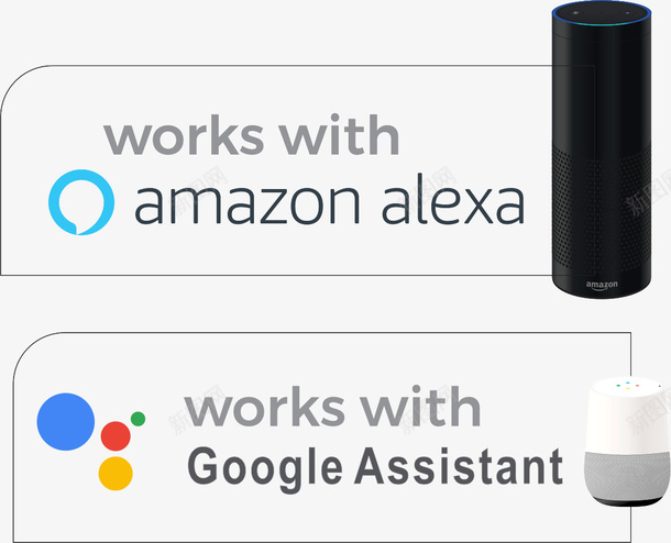 亚马逊谷歌智能音箱图标png_新图网 https://ixintu.com Alexa Amazon Google home
