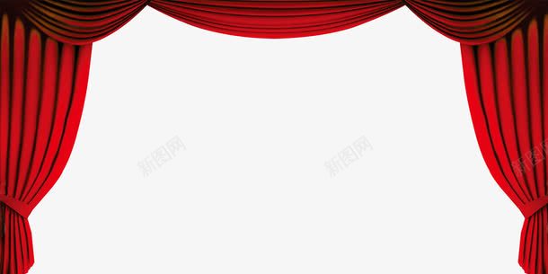 开幕窗帘png免抠素材_新图网 https://ixintu.com 仪式 开幕式 红窗帘