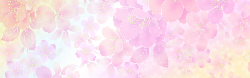 梦幻唯美花朵背景图jpg设计背景_新图网 https://ixintu.com 梦幻 樱花 水彩 浪漫 海报banner 粉色 花朵