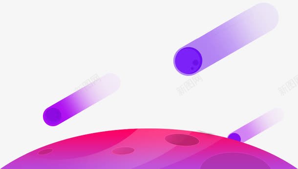 月球png免抠素材_新图网 https://ixintu.com 动感 月球 渐变 紫色 蓝色