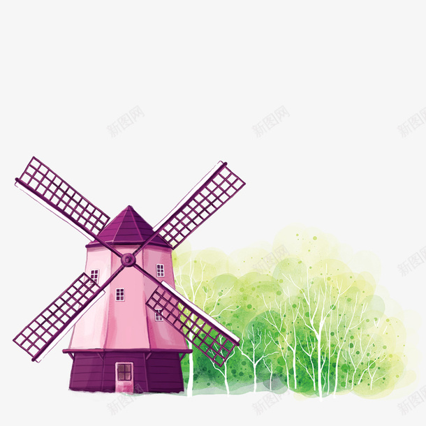 绿色树木psd免抠素材_新图网 https://ixintu.com 小花 旋转 春天 植物 绿色 花朵 花花草草 花草 草丛 野花 野草 风扇