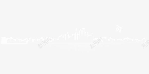 建筑轮廓png免抠素材_新图网 https://ixintu.com 城市 展板 简约 装饰