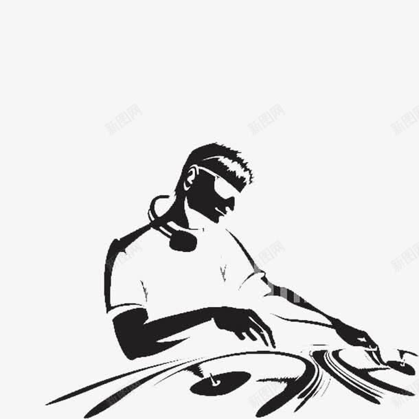 DJplayerpng免抠素材_新图网 https://ixintu.com DJ DJ剪影 打碟 酒吧 音乐