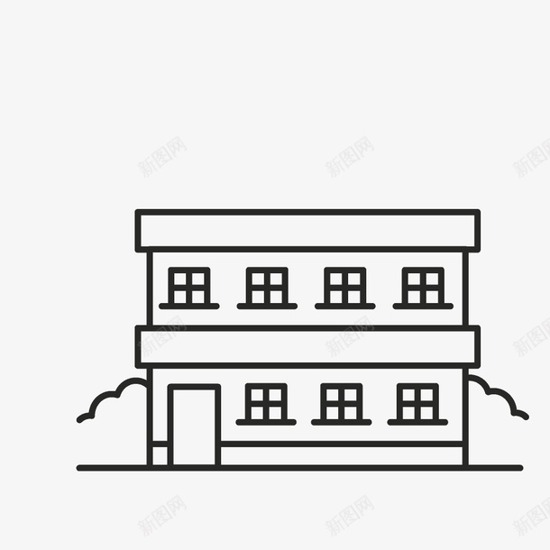卡通简约黑白物体插画小清新房子png免抠素材_新图网 https://ixintu.com 小清新插画 广告设计 房子 扁平化简约黑白样式 极简黑白图样 简笔画装饰 黑白简约插画