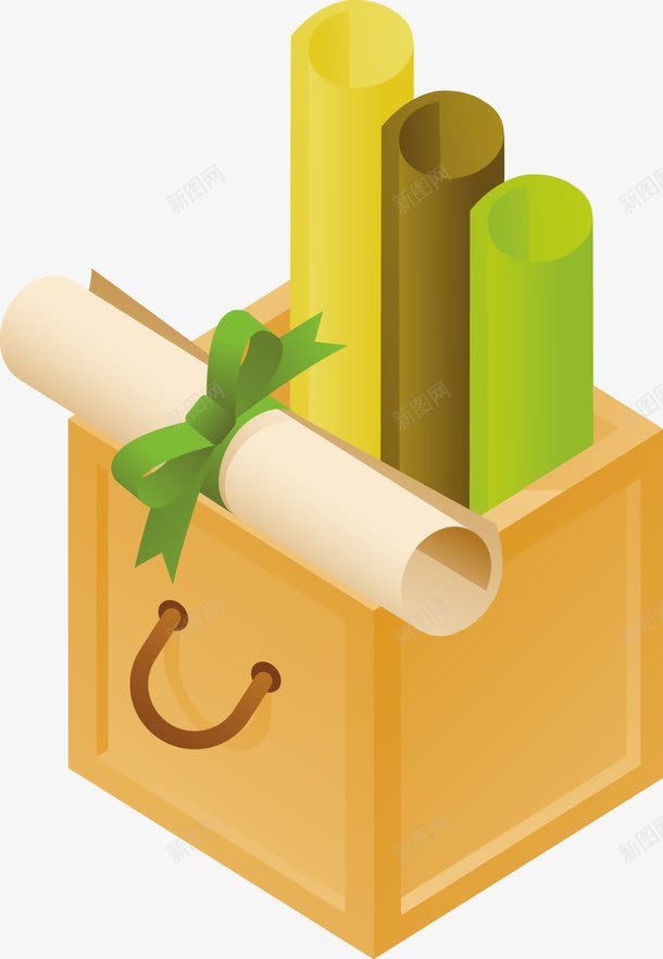 书店画卷png免抠素材_新图网 https://ixintu.com 书店 书柜 书翻页 画卷 纸箱