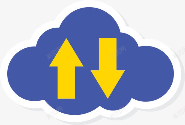 数据上传贴纸图标png_新图网 https://ixintu.com 上传 下载 云数据 传输 传输箭头 图标 大数据 往返箭头 箭头 贴纸