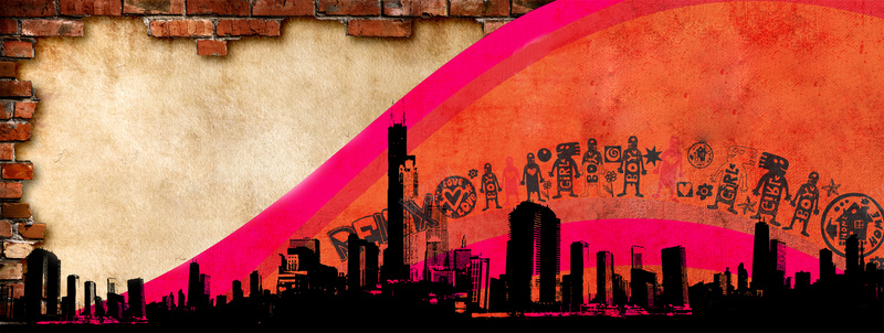 青春木版画banner背景psd设计背景_新图网 https://ixintu.com 城市 宣传册 海报 海报banner 涂鸦 淘宝 纹理 致青春 质感