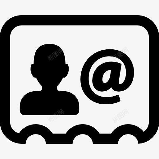 商人卡联系人的电子邮件图标png_新图网 https://ixintu.com 业务 卡 卡图标 名片 商人 接触 数据 电子邮件