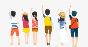 卡通人物背影psd免抠素材_新图网 https://ixintu.com 卡通人物 学生 小女孩 小男孩 正太 装饰素材 青春季素材