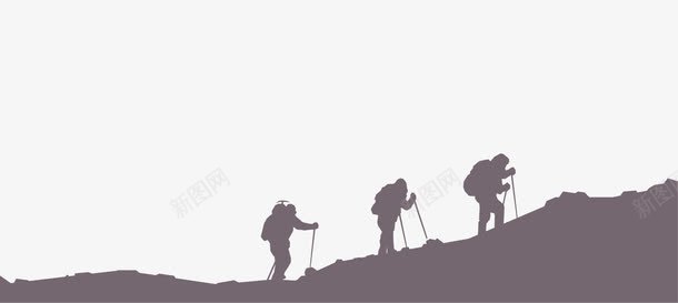 卡通励志爬山冒险之旅png免抠素材_新图网 https://ixintu.com 人物 冒险之旅 励志 卡通人物 爬山 矢量人物