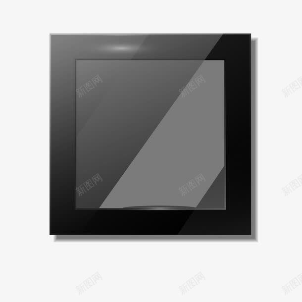 镜子手绘效果矢量图ai免抠素材_新图网 https://ixintu.com 手绘风格 简洁效果 镜面反光 黑色 矢量图