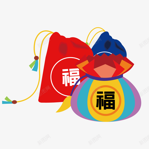 荷包矢量图ai免抠素材_新图网 https://ixintu.com 矢量包包 红包 荷包 钱包 矢量图