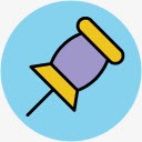 手绘学习教育大头针图标png_新图网 https://ixintu.com 创意 办公用品 卡通教育图片 图标 图钉 大头针 学习图标 学校图案 学生图案 学生图片 学生素材 简约