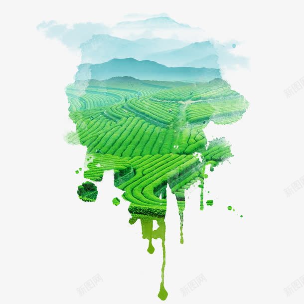 清爽茶田免费png免抠素材_新图网 https://ixintu.com PNG图片 免扣 免扣图片 免费 免费下载 免费图片 绿茶田 茶田