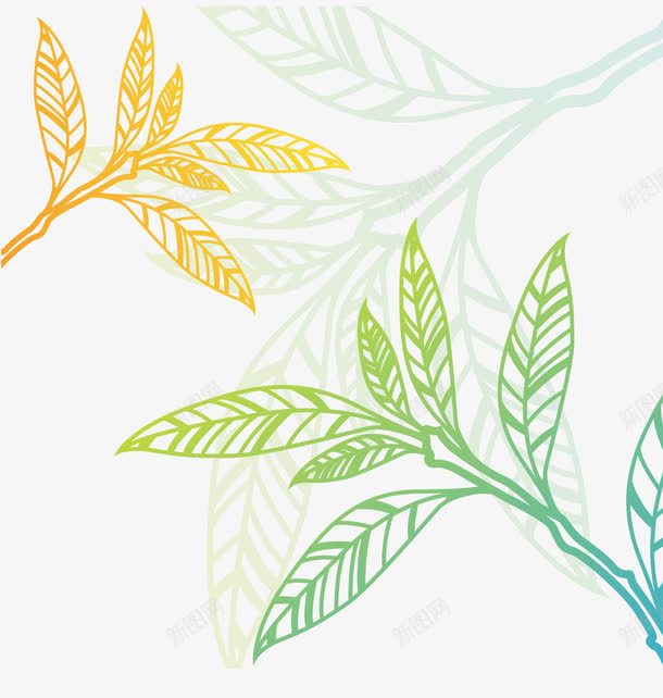 茶叶花纹png免抠素材_新图网 https://ixintu.com 叶子背景 叶子花纹 叶子边框 树叶边框 绿色叶子矢量 花纹 茶叶花纹 边框
