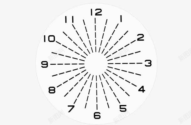 时钟表盘png免抠素材_新图网 https://ixintu.com 数字 时钟 白色 虚线 蚂蚁线 表盘