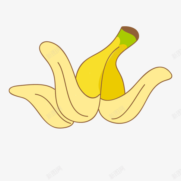 卡通手绘水果香蕉皮png免抠素材_新图网 https://ixintu.com 卡通手绘水果香蕉皮 水果 美食 食物 香蕉人 香蕉皮 黄色