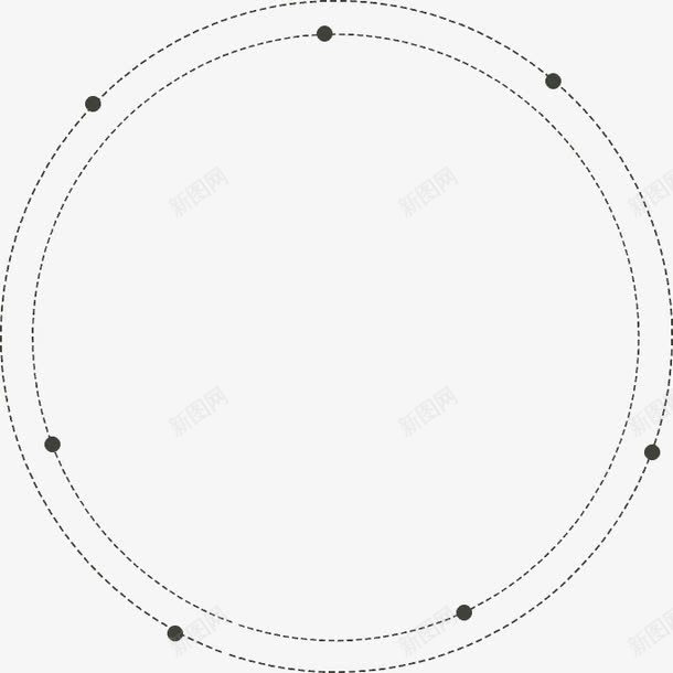 圆形简洁线条边框png免抠素材_新图网 https://ixintu.